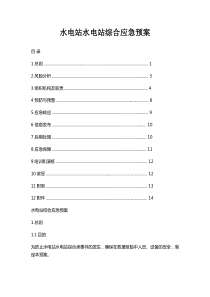 水电站综合应急预案