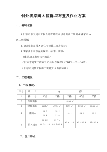 创业者家园A区群塔布置及作业方案