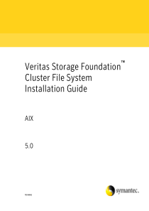 VSFCFS Installation Guide for AIX v5.0