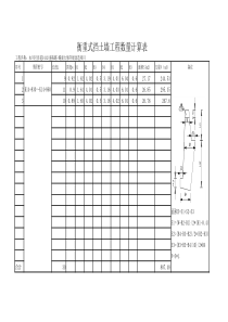 挡土墙工程计算表