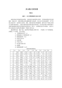 多元统计分析实例