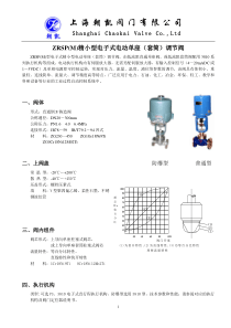 ZRSP(M)精小型电子式电动单座(套筒)调节阀