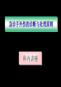 手外伤急诊处理原则