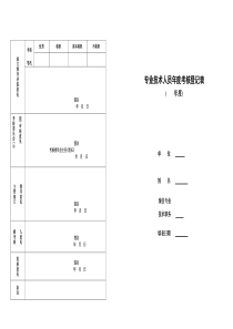 年度考核表模板