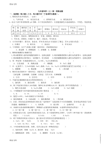 最新九年级上册科学第一章测试题及答案