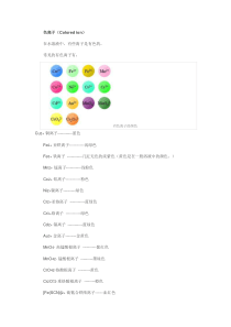 高中化学中的有色物质和有色离子