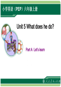 Unit5  what does he do A Lets learn乐乐