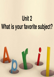 Unit2 What is your favorite subject