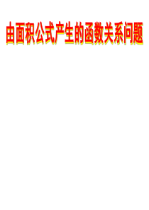 中考数学压轴题的解题策略由面积公式产生的函数关系问题