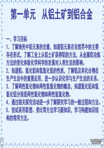 高一化学第一单元从铝土矿到铝合金课件 苏教版