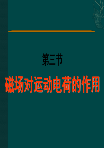 高二物理磁场对运动电荷的作用