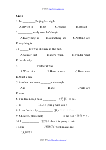 XXXX新版新目标英语八年级上册期末各单元复习题练习