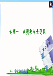 2015中考沪科版复习方案：《专题一、二-声现象与光现象-运动和力》PPT课件