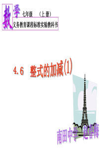 七年级上册数学课件_4.6整式的加减(1)