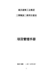 三聚氰胺二期工程建设项目管理手册