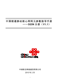 中国联通移动核心网网元参数指导手册――SGSN分册(V1.1)