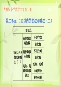 新人教版二年级数学上册100以内的加法和减法二