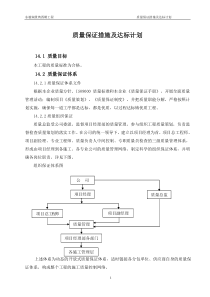 质量保证措施及达标计划