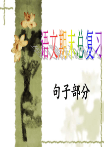 《语文期末句子总复习》PPT课件