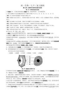 江苏地区-初一生物复习提纲(下)