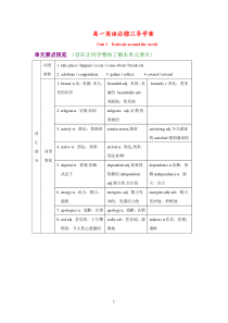 【精品人教版】高一英语必修三导学案全集