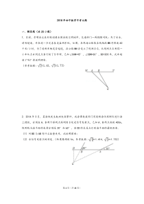 初中数学中考大题专项训练(直接打印版)