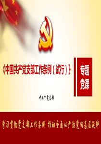 2018《中国共产党支部工作条例(试行)》PPT课件