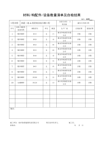 钢管材料数量及自检结果