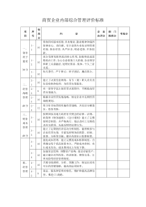 商贸企业内部综合管理评价标准