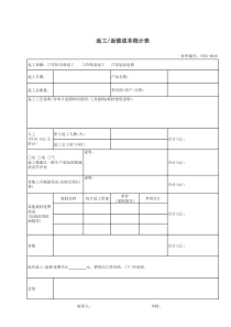 返工返修成本统计表