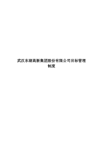 东湖高新集团股份公司目标管理制度