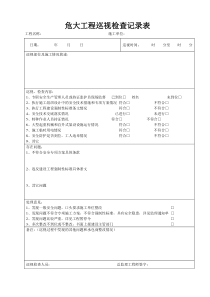 (完整word版)危大工程巡视检查记录表