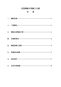 压型钢板专项施工方案