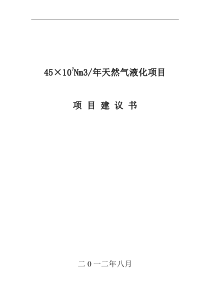 135万方液化LNG项目建议书