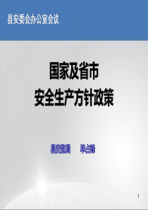 国家及市安全生产方针政策ppt课件