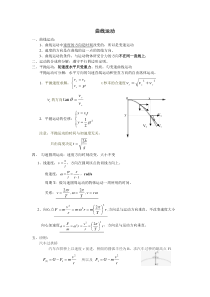 曲线运动公式