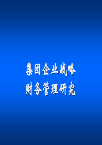 集团企业战略财务管理研究