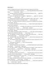 新标准大学英语综合教程2网络学习Unit-test答案