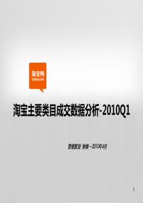 淘宝主要各行业销售额明细数据分析2010