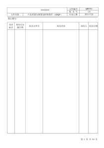 产品质量先期策划控制程序