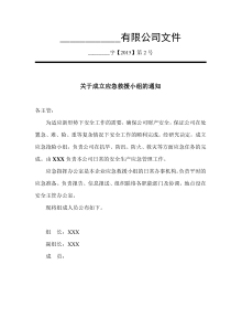 58关于成立应急救援小组的通知