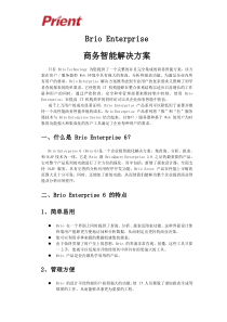 Brio Enterprise商务智能解决方案