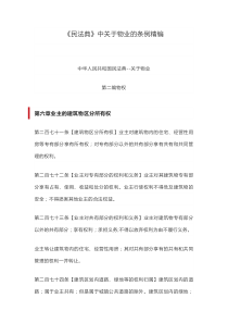 《民法典》中关于物业的条例精编