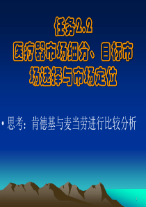 任务2医疗器械市场细分、目标市场选择和市场定位