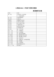 人美版二年级第四册美术教案