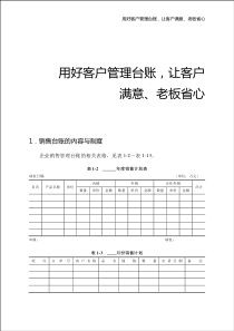 客户管理台账