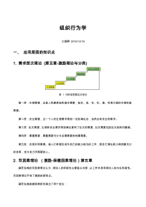 组织行为学重要知识点