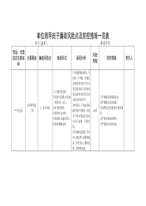 单位领导班子廉政风险点及防控措施一览表[1]