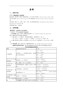 2017年初一英语名词讲解与练习