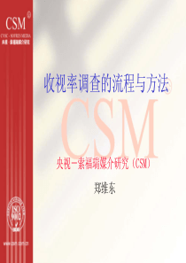 CSM收视率调查的流程与方法